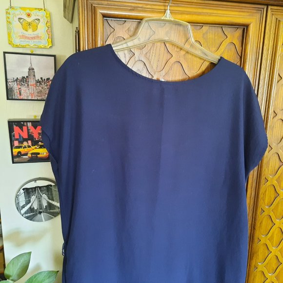3/$15 GAP Cap Sleeve Shift Tunic Dress - Navy Blue, Size M - Picture 10 of 16